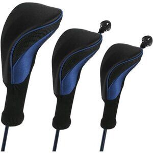 Golf Club Head Covers for Fairway Woods Driver Hybrids, 3Pcs Long Neck Mesh Golf